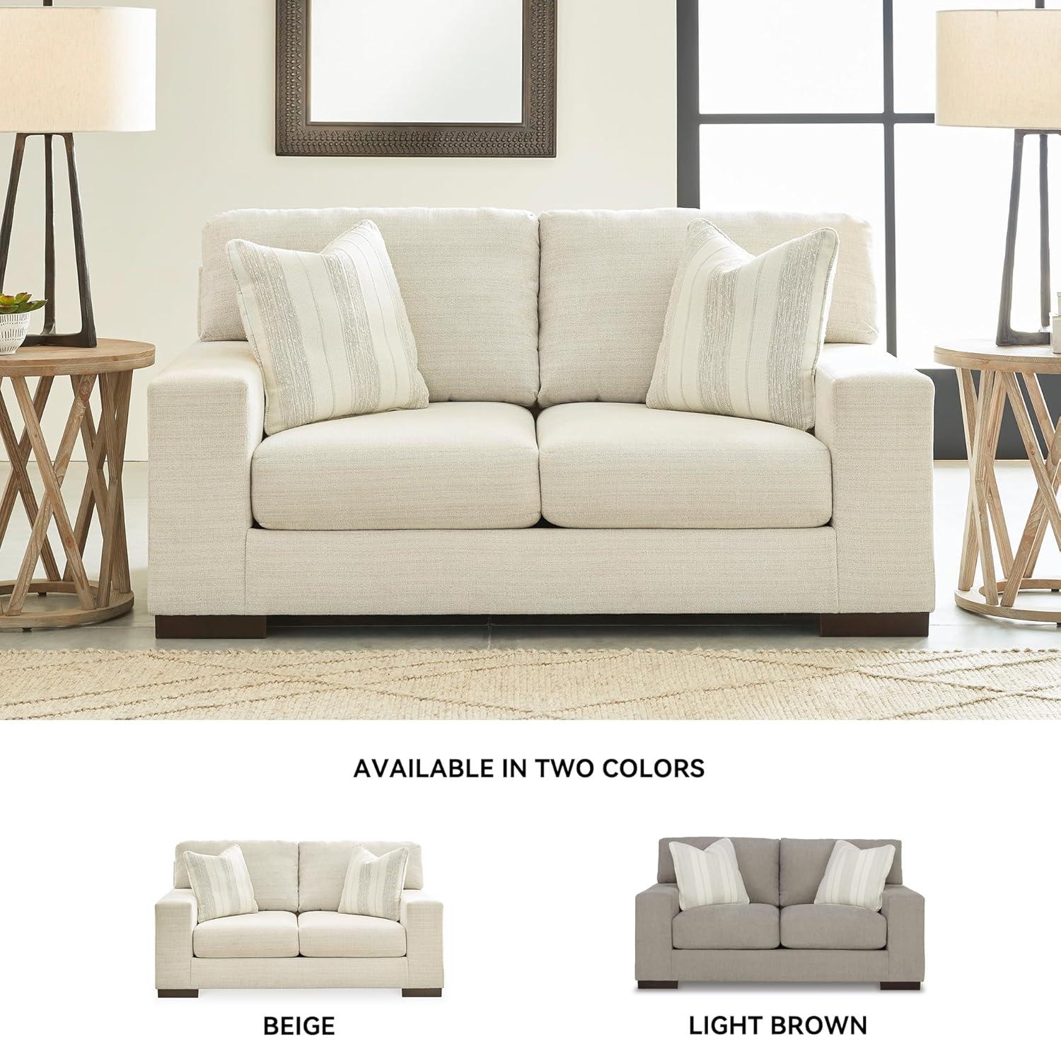 imageSignature Design by Ashley Vayda Contemporary Sofa for Living Room BeigeOff White
