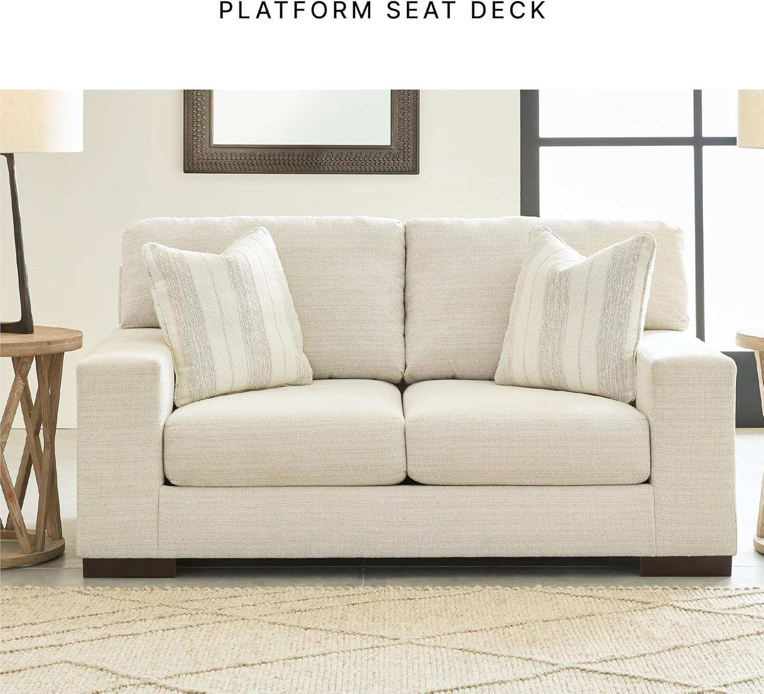 imageSignature Design by Ashley Vayda Contemporary Sofa for Living Room BeigeOff White