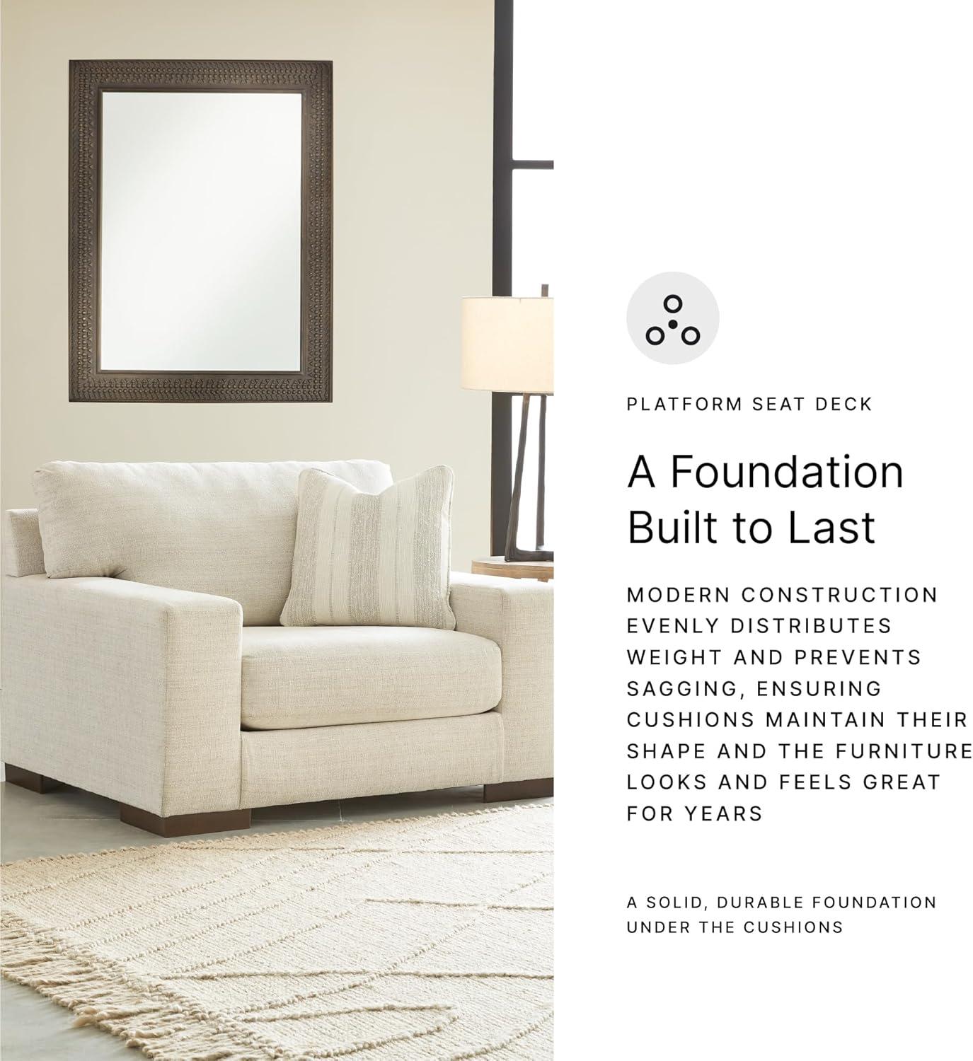 imageSignature Design by Ashley Vayda Contemporary Sofa for Living Room BeigeOff White
