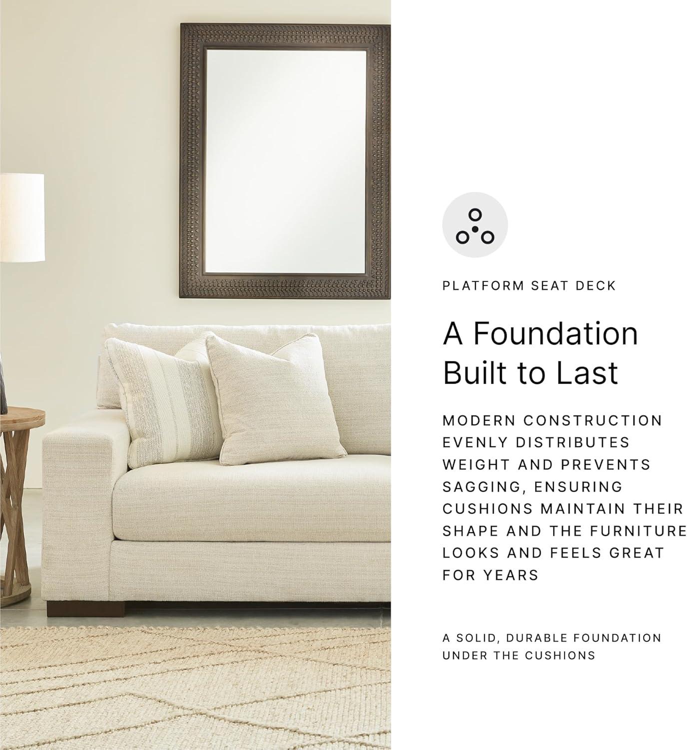 imageSignature Design by Ashley Vayda Contemporary Sofa for Living Room BeigeOff White