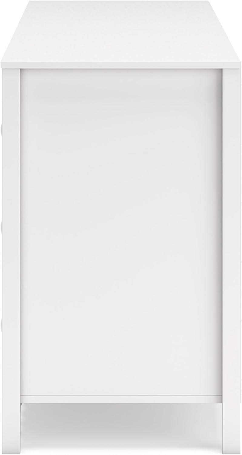 imageSignature Design by Ashley Hallityn Coastal 6Drawer Dresser with Safety Stop and Scalloped Design WhiteWhite