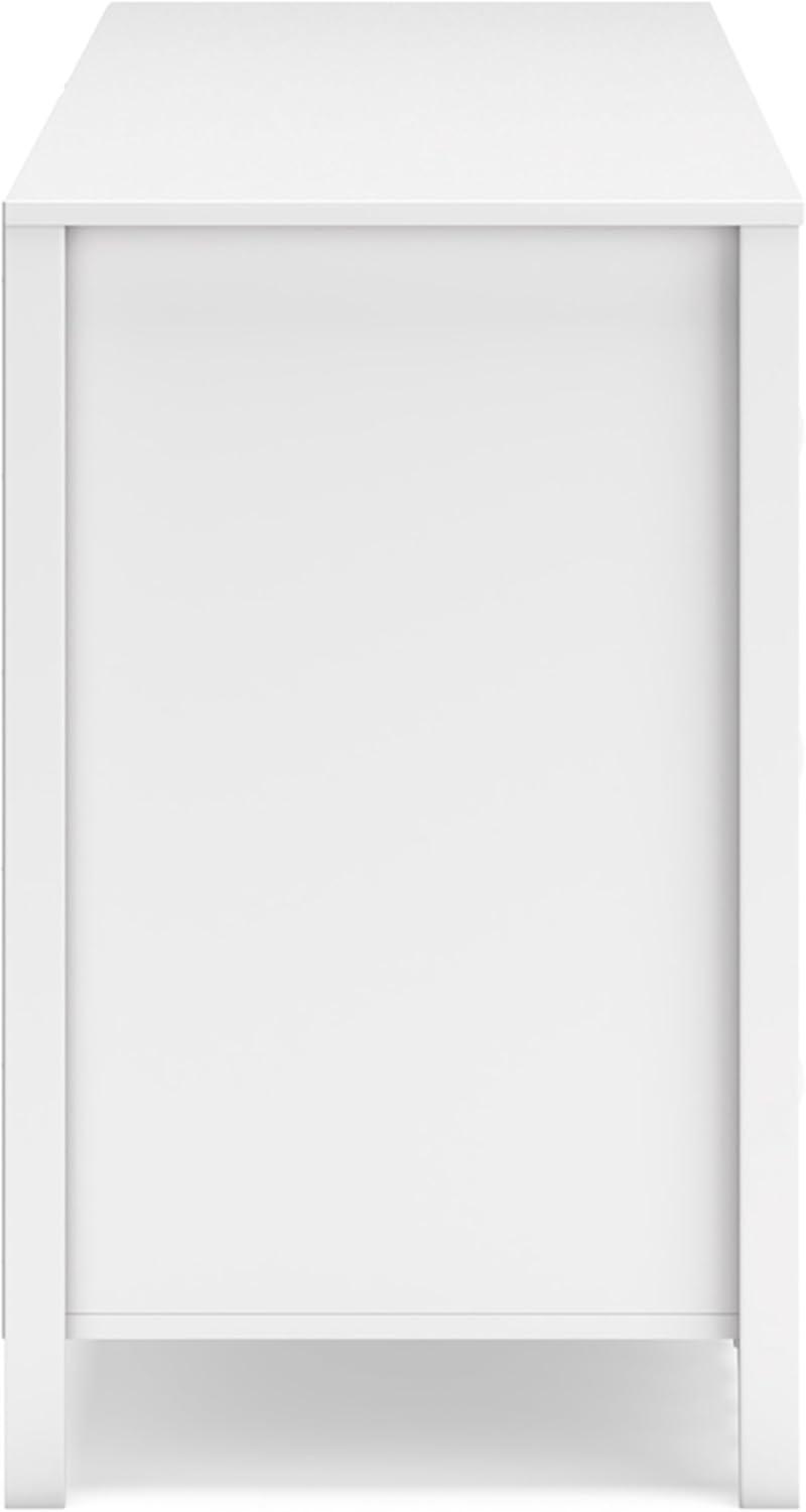 imageSignature Design by Ashley Hallityn Coastal 6Drawer Dresser with Safety Stop and Scalloped Design WhiteWhite