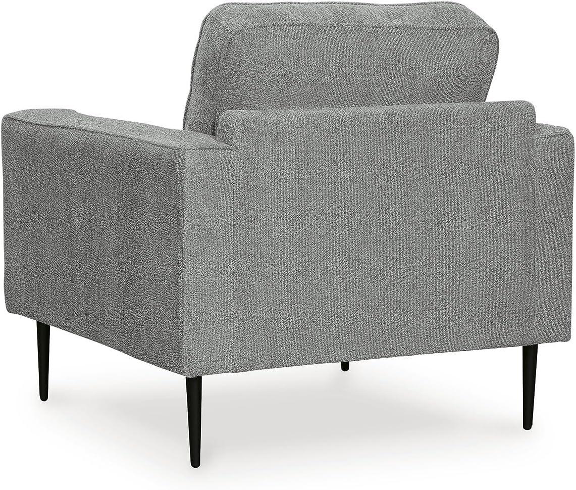imageSignature Design by Ashley Hazela Accent Chair Modern SlimProfile Upholstered with Black Metal Legs Cozy Seating for Living Room Bedroom or Small Spaces