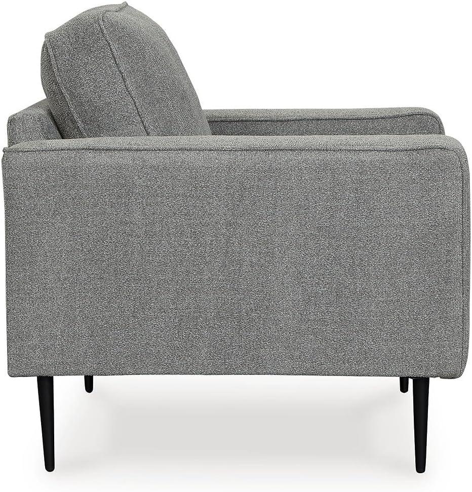 imageSignature Design by Ashley Hazela Accent Chair Modern SlimProfile Upholstered with Black Metal Legs Cozy Seating for Living Room Bedroom or Small Spaces