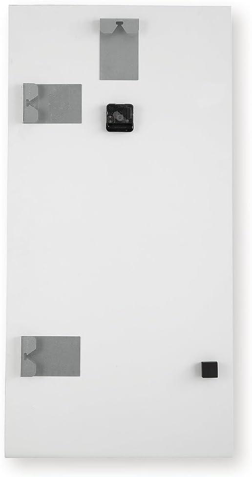 imageSignature Design by Ashley Teague Contemporary Wall Clock with Sawtooth Bracket for Hanging Black amp GoldGray White