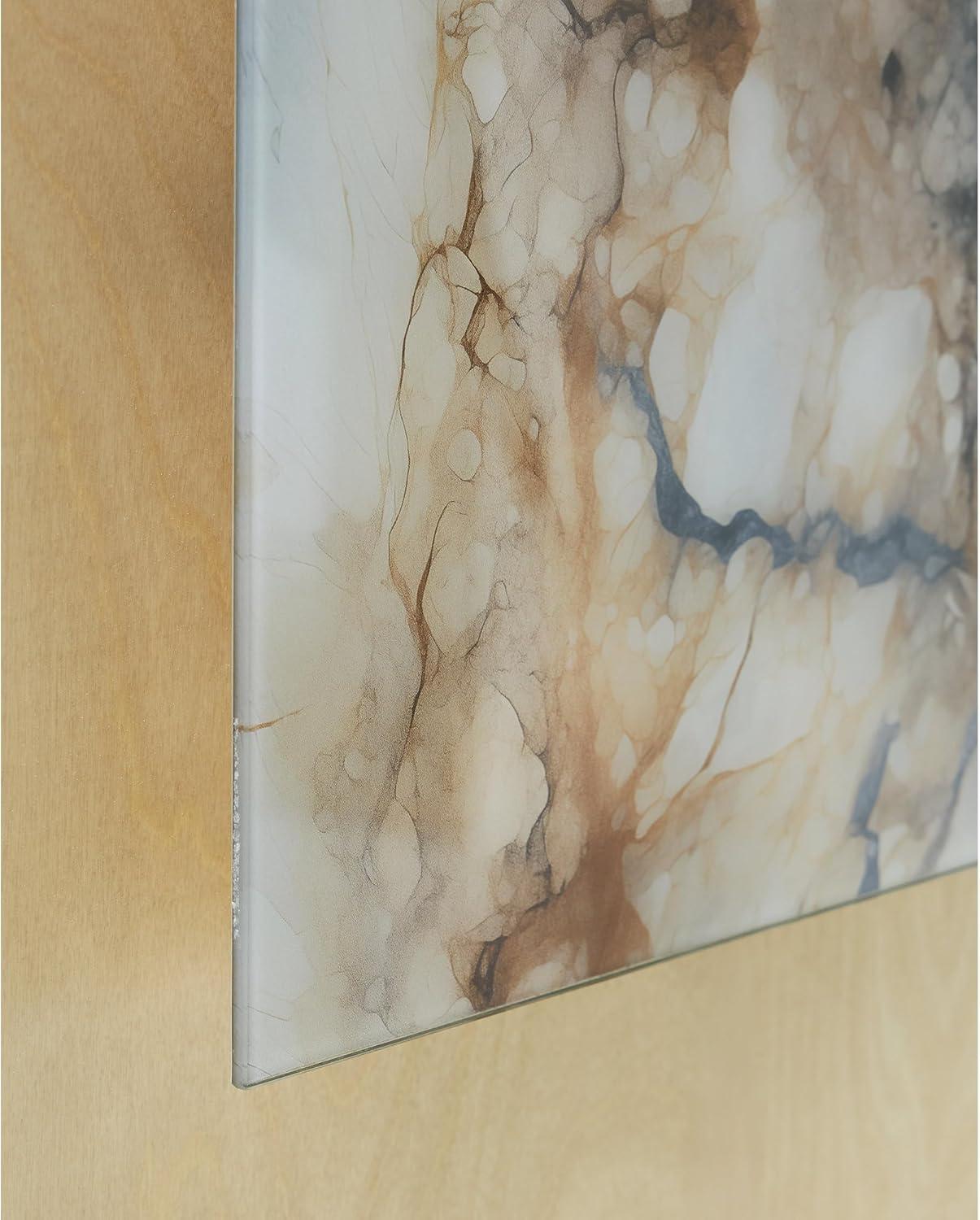 imageSignature Design by Ashley Teague Contemporary Wall Clock with Sawtooth Bracket for Hanging Black amp GoldGray White