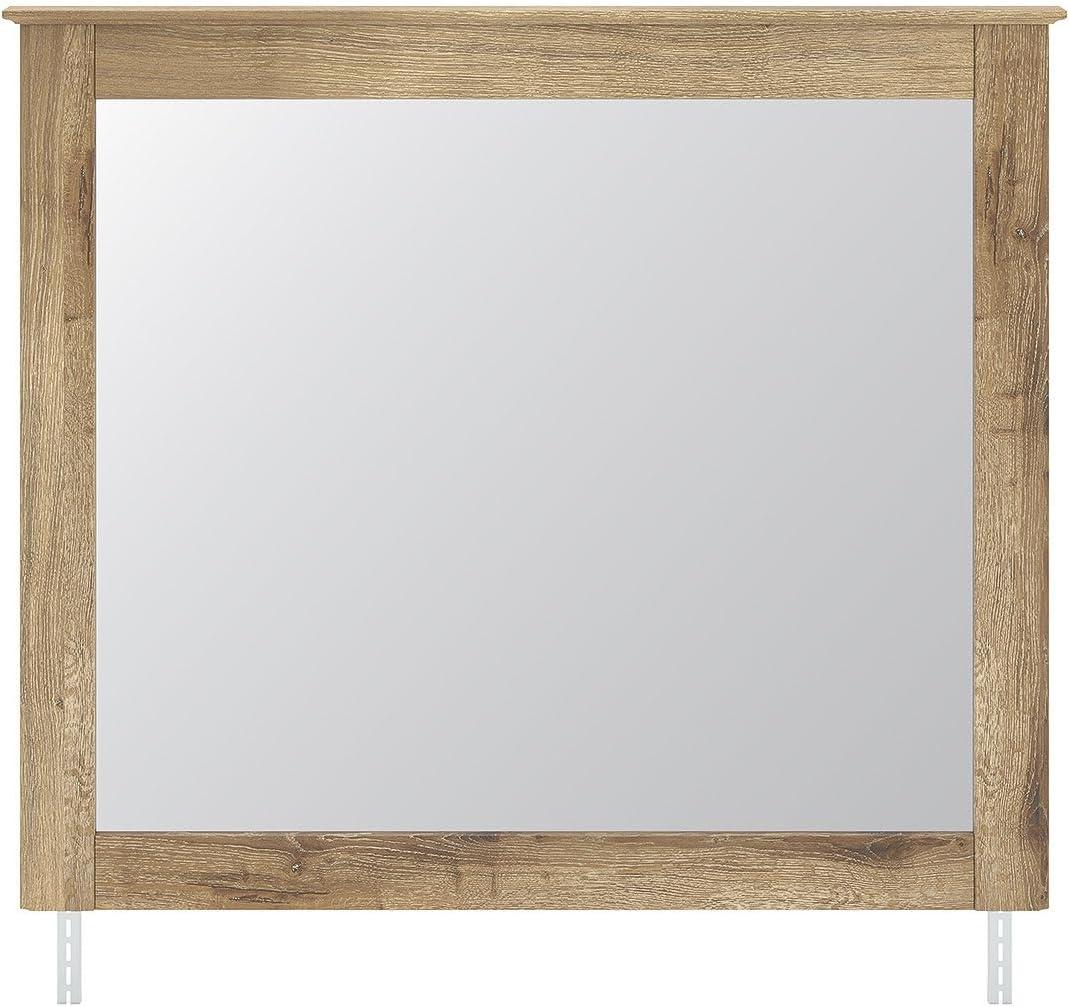 imageSignature Design by Ashley Allihauser Cottage Bedroom Mirror with Thick Frame Light Brown