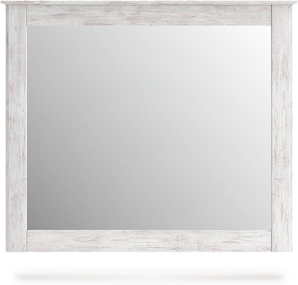 imageSignature Design by Ashley Allihauser Cottage Bedroom Mirror with Thick Frame Whitewash