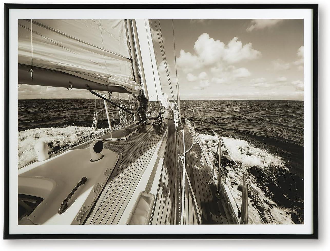 imageSignature Design by Ashley Arlanford Coastal Printed Wall Art 63 47 Inches Light Brown amp White