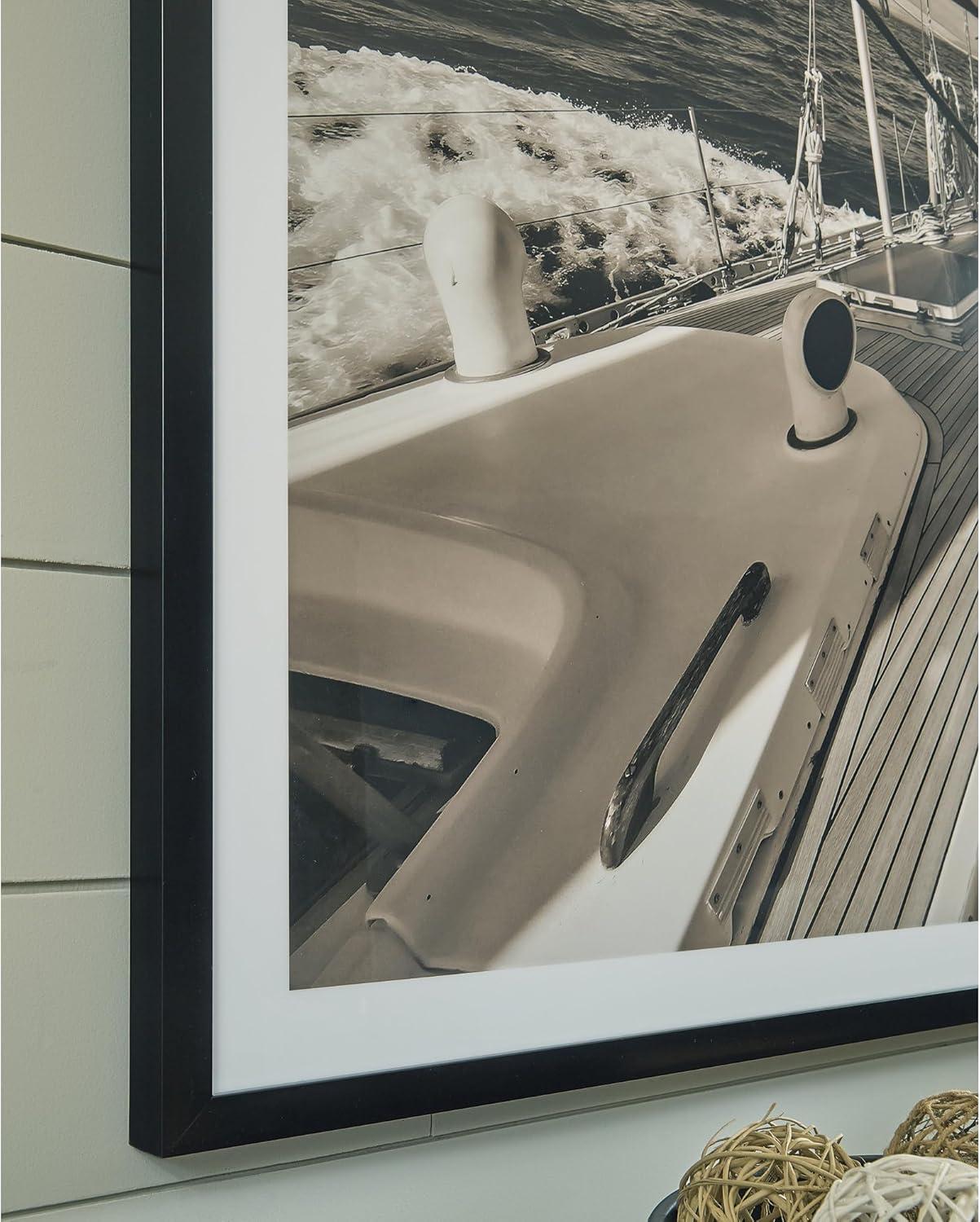 imageSignature Design by Ashley Arlanford Coastal Printed Wall Art 63 47 Inches Light Brown amp White