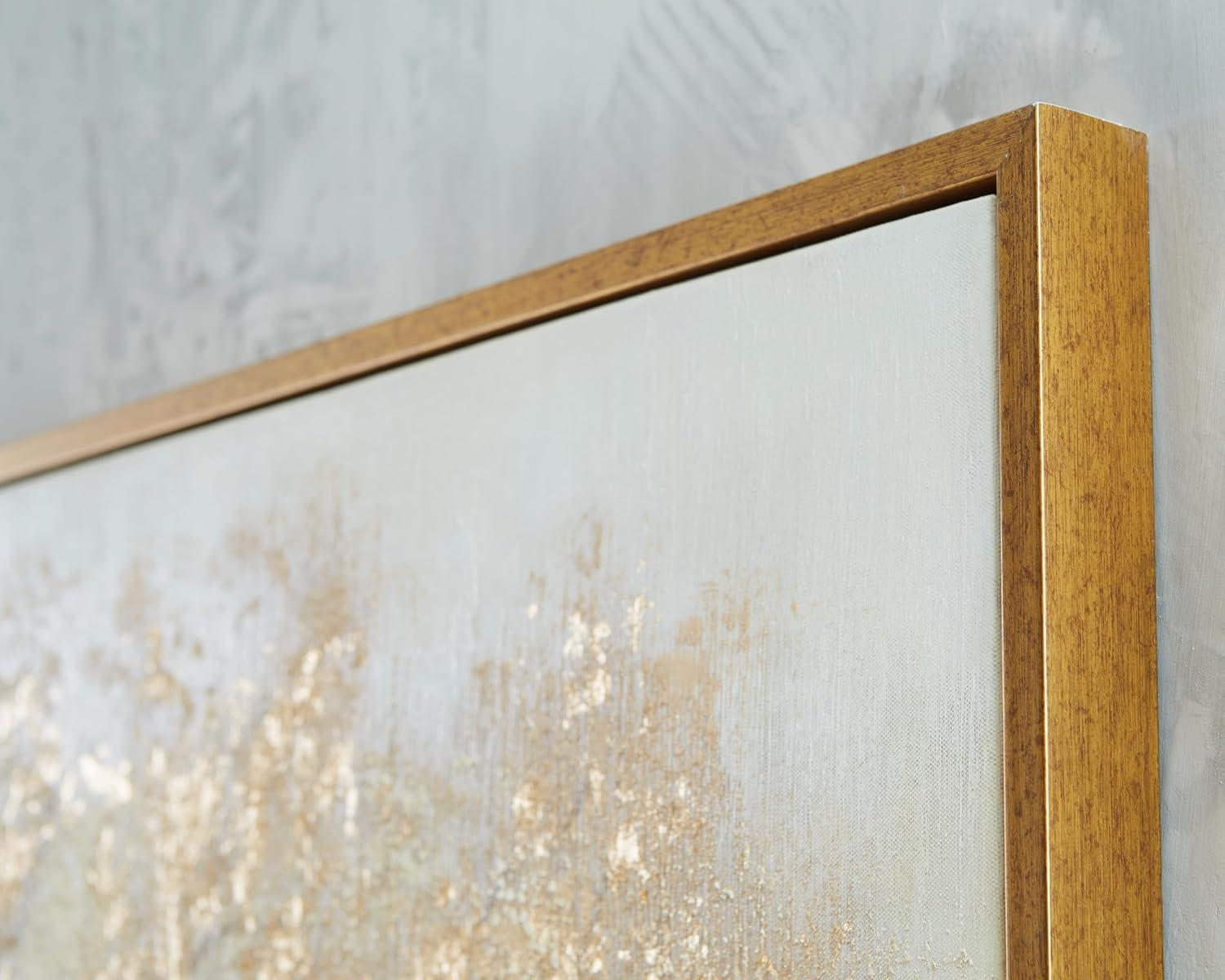 imageSignature Design by Ashley Dalewick Contemporary Hand Painted Tree Wall Art 60 x 36 Inches Metallic amp Light Brown