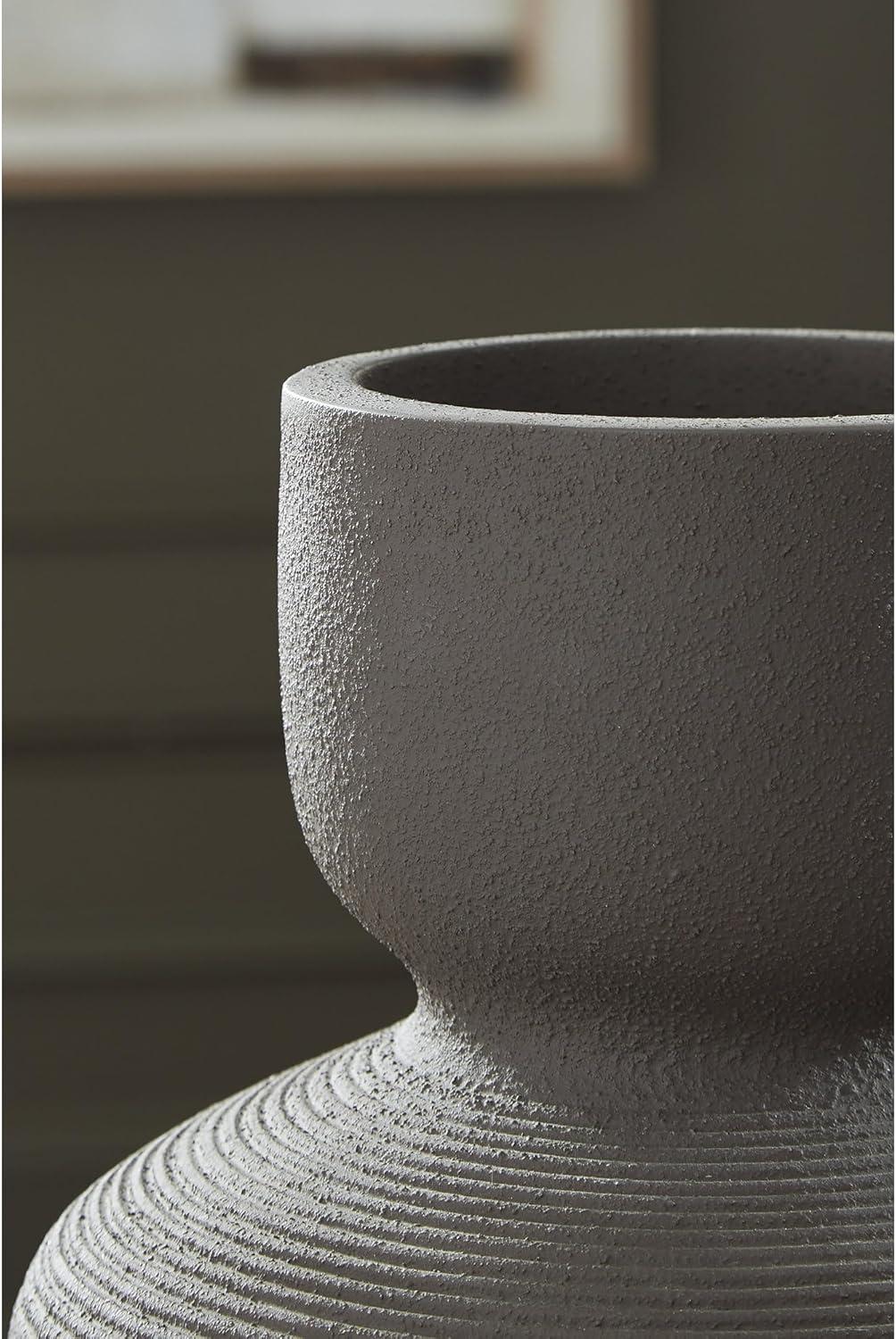 imageSignature Design by Ashley Dalsen Contemporary Vase with Curved Details Dark BrownDark Brown