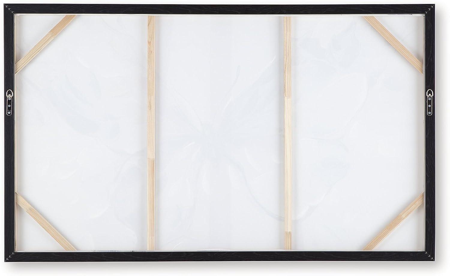 imageSignature Design by Ashley Dashwick Wall Art Large Gallery Wrapped Canvas with Hand Painted Butterfly Black Frame Horizontal Hanging Decor for Living Room Bedroom or Entryway