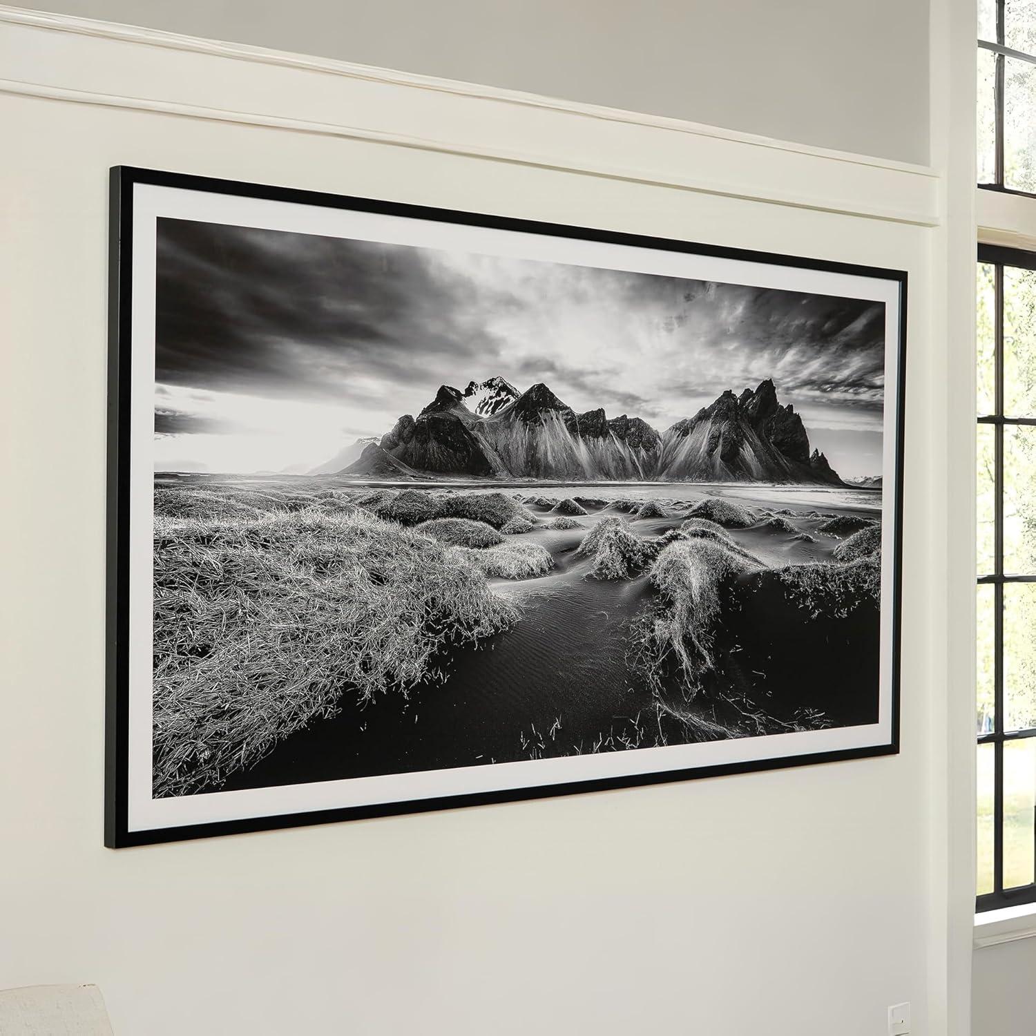 imageSignature Design by Ashley Delstone Contemporary Rectangular Landscape Framed Print Wall Art 87 x 46 Inches Black amp White
