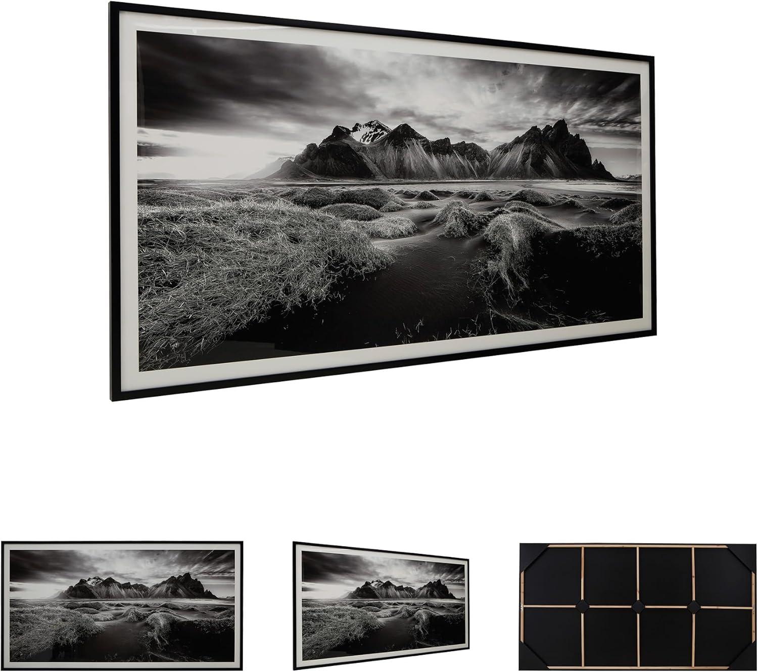 imageSignature Design by Ashley Delstone Contemporary Rectangular Landscape Framed Print Wall Art 87 x 46 Inches Black amp White