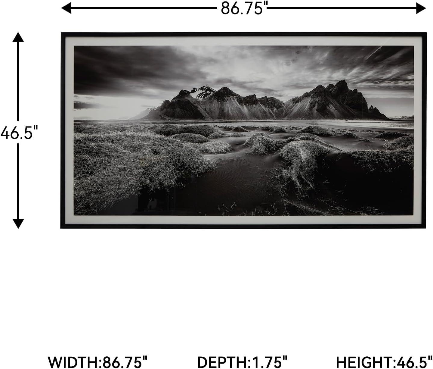 imageSignature Design by Ashley Delstone Contemporary Rectangular Landscape Framed Print Wall Art 87 x 46 Inches Black amp White