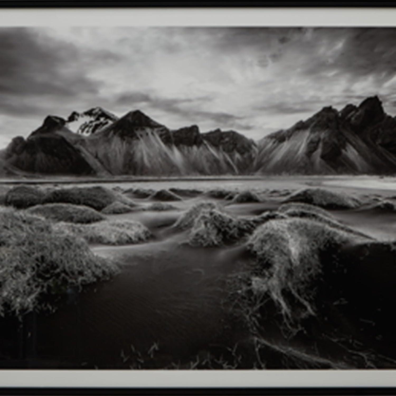 imageSignature Design by Ashley Delstone Contemporary Rectangular Landscape Framed Print Wall Art 87 x 46 Inches Black amp White
