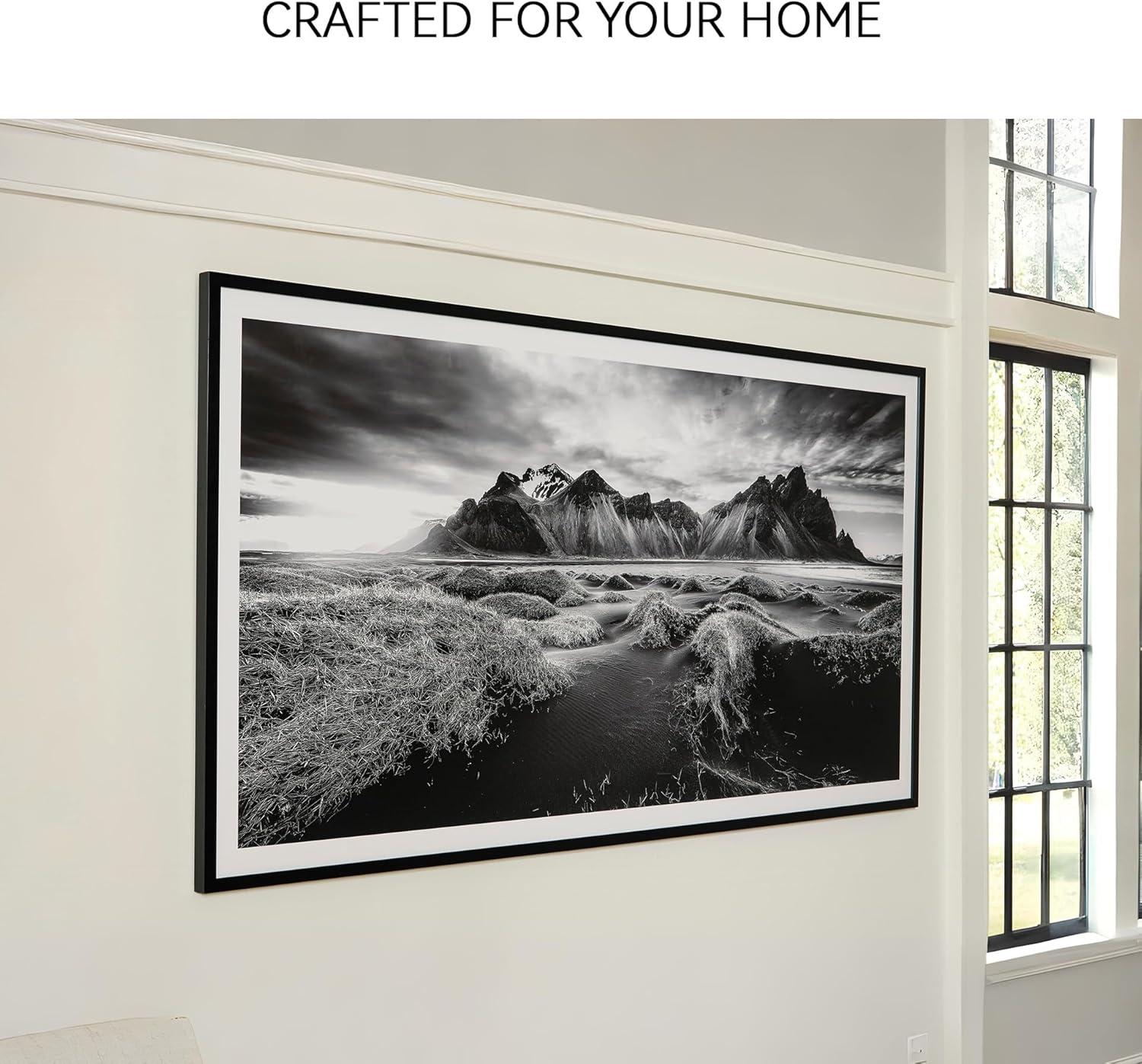 imageSignature Design by Ashley Delstone Contemporary Rectangular Landscape Framed Print Wall Art 87 x 46 Inches Black amp White
