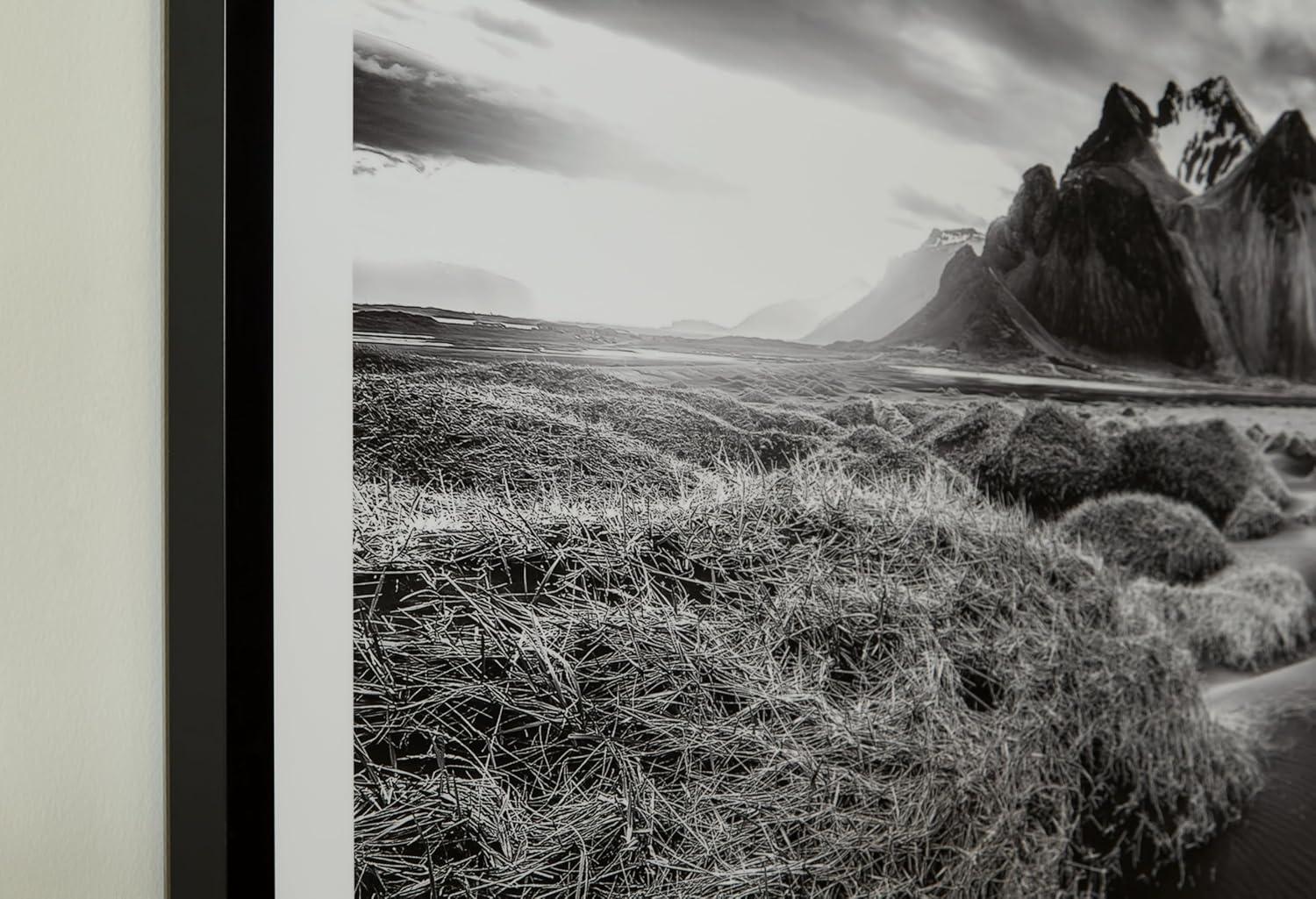 imageSignature Design by Ashley Delstone Contemporary Rectangular Landscape Framed Print Wall Art 87 x 46 Inches Black amp White