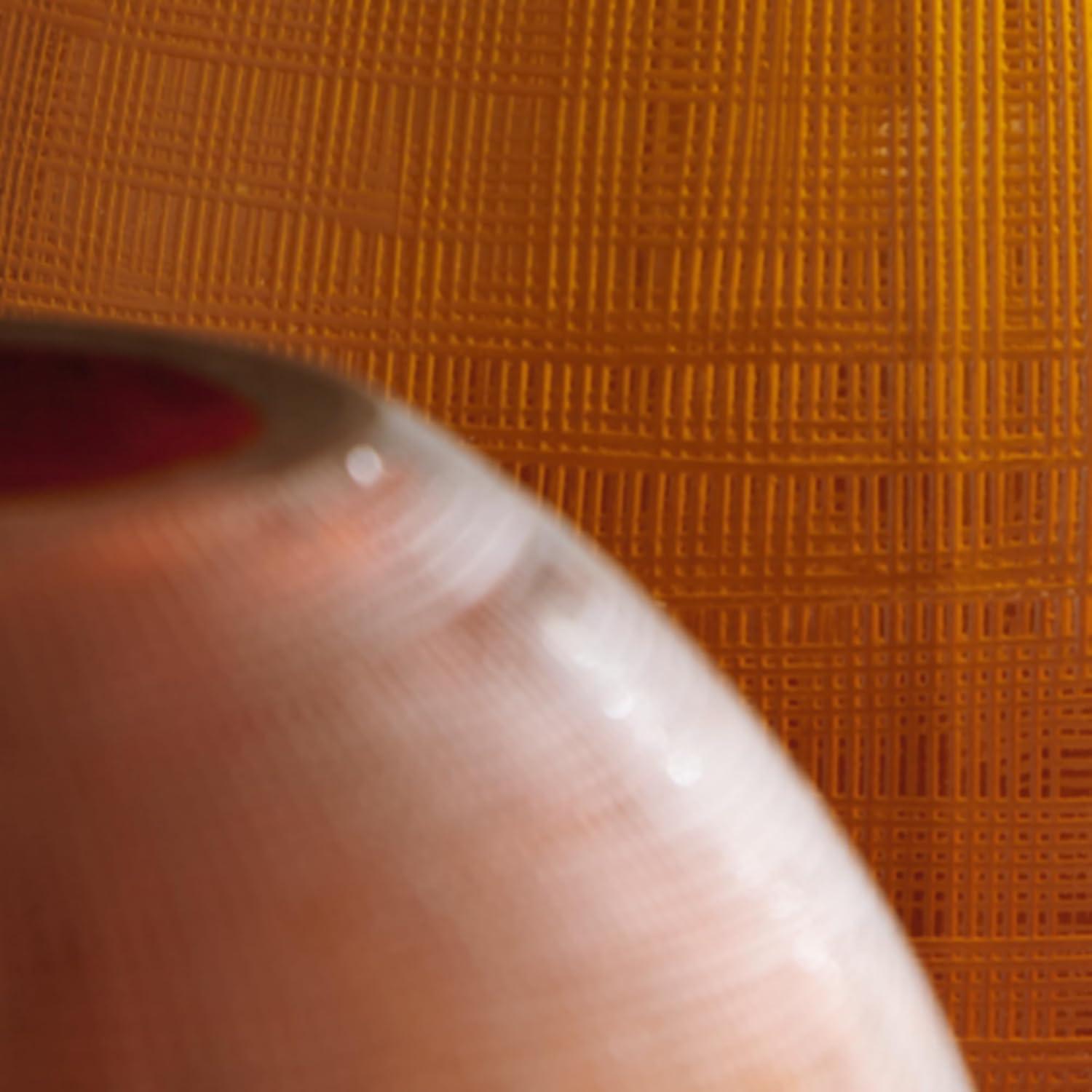 imageSignature Design by Ashley Embersen Contemporary 75 Glass with Grid Texture Tabletop Vase Yellow Orange amp BrownDark Brown