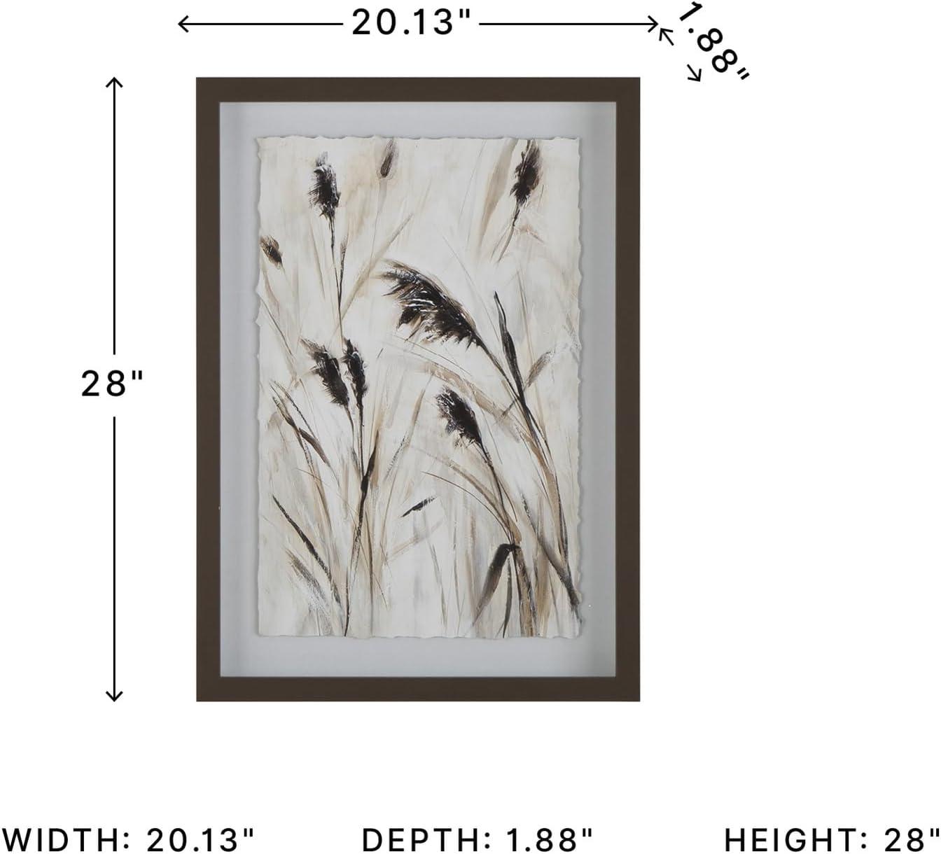 imageSignature Design by Ashley Honslow Wall Art Set of 3 Botanical Framed Decor with Raised Print Design Vertical Hanging Accent for Living Room Bathroom or Bedroom Walls