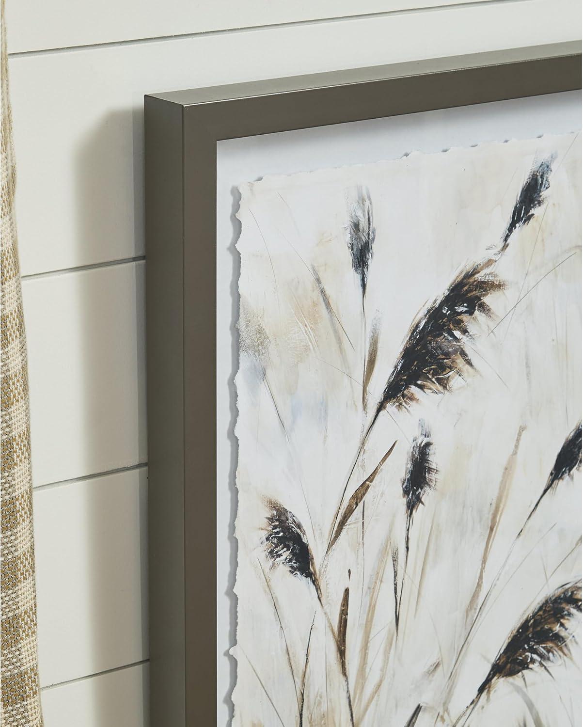 imageSignature Design by Ashley Honslow Wall Art Set of 3 Botanical Framed Decor with Raised Print Design Vertical Hanging Accent for Living Room Bathroom or Bedroom Walls