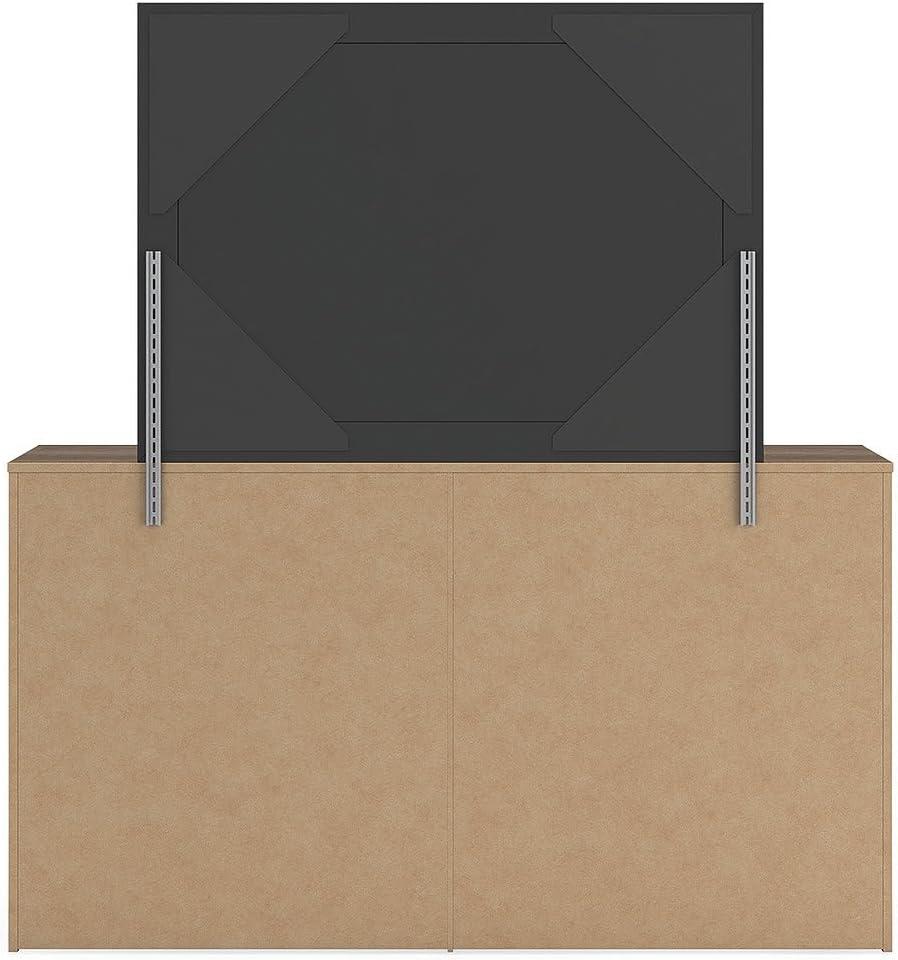 imageSignature Design by Ashley Jonnifer Dresser with Mirror TwoTone Engineered Wood Storage Furniture with 6 Drawers for Bedroom Rustic Gray and Matte BlackWarm Brown