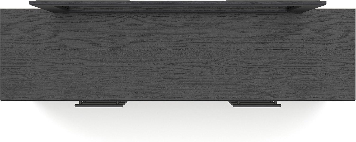 imageSignature Design by Ashley Jonnifer Dresser with Mirror TwoTone Engineered Wood Storage Furniture with 6 Drawers for Bedroom Rustic Gray and Matte BlackBlack Gray