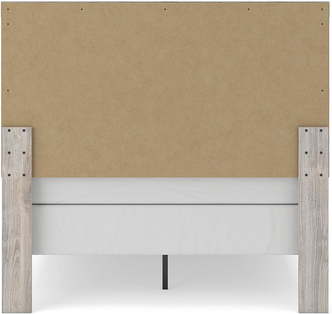 imageSignature Design by Ashley Jonnifer Full Panel Bed Frame Light Gray Bedroom Furniture with Panel Headboard Engineered Wood and Decorative Laminate Relaxed Casual Style