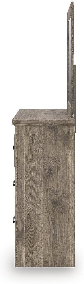 imageSignature Design by Ashley Keithland Dresser and Mirror Set Horizontal Chest with 7 Drawers HickoryLook Finish Traditional Storage Furniture for Bedroom