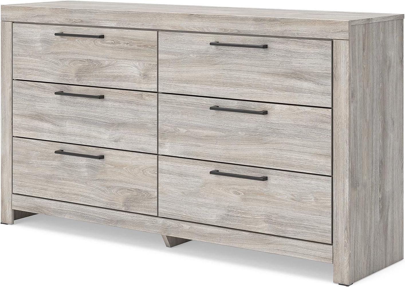 imageSignature Design by Ashley Ryderton Casual 6Drawer Dresser with Safety Stop Light GrayLight Gray