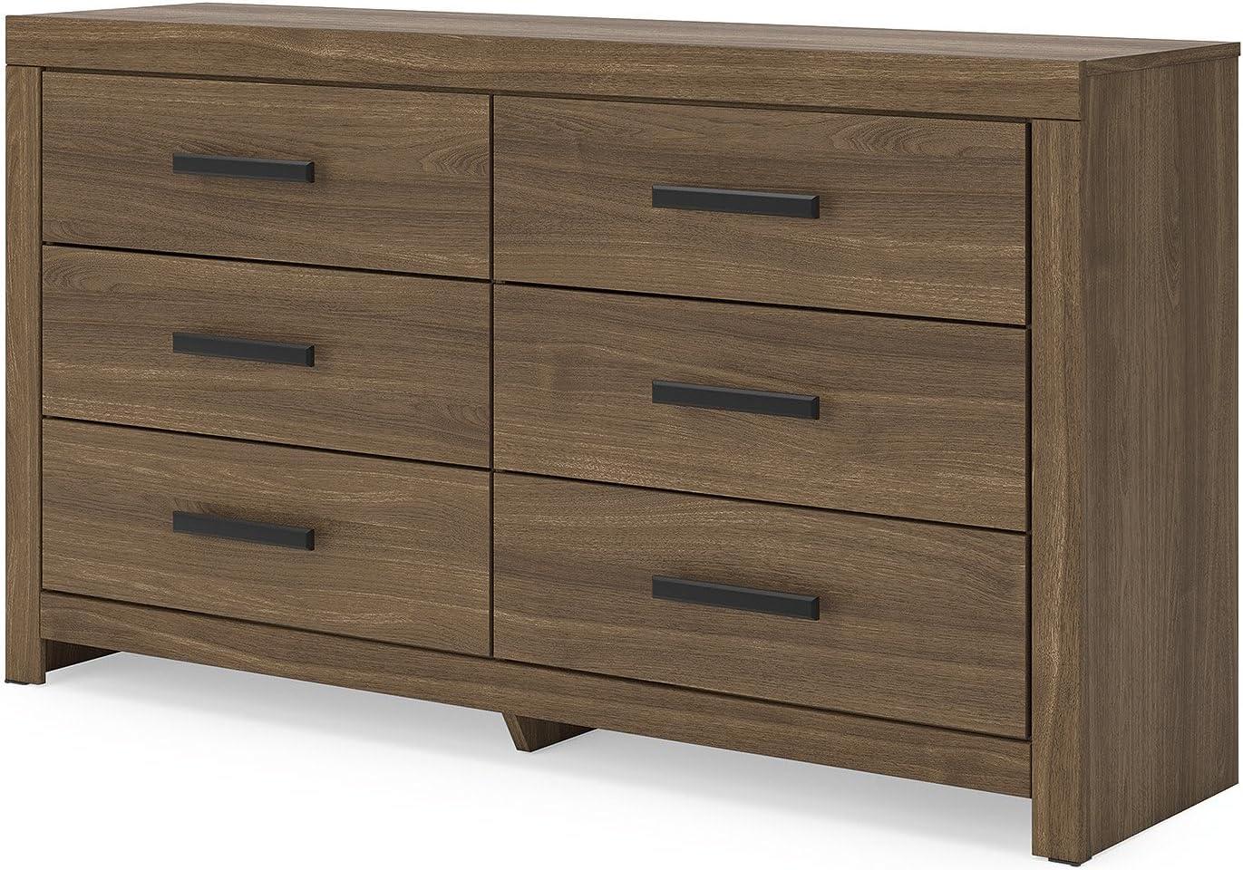 imageSignature Design by Ashley Ryderton Casual 6Drawer Dresser with Safety Stop Light GrayWarm Brown