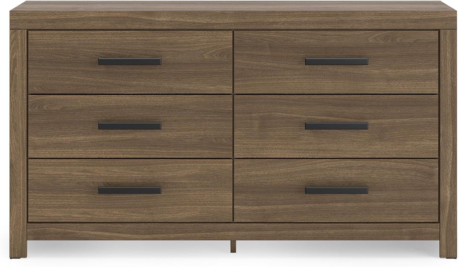 imageSignature Design by Ashley Ryderton Casual 6Drawer Dresser with Safety Stop Light GrayWarm Brown