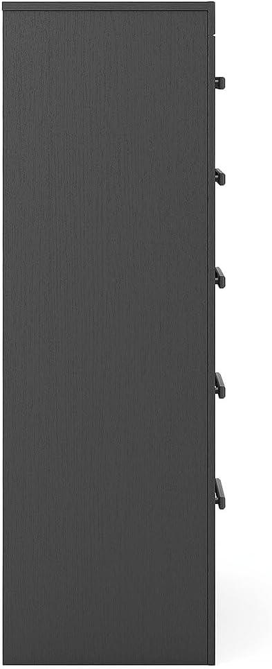 imageSignature Design by Ashley Ryderton Rustic 5Drawer Chest with Safety Stop Black amp GrayBlack Gray
