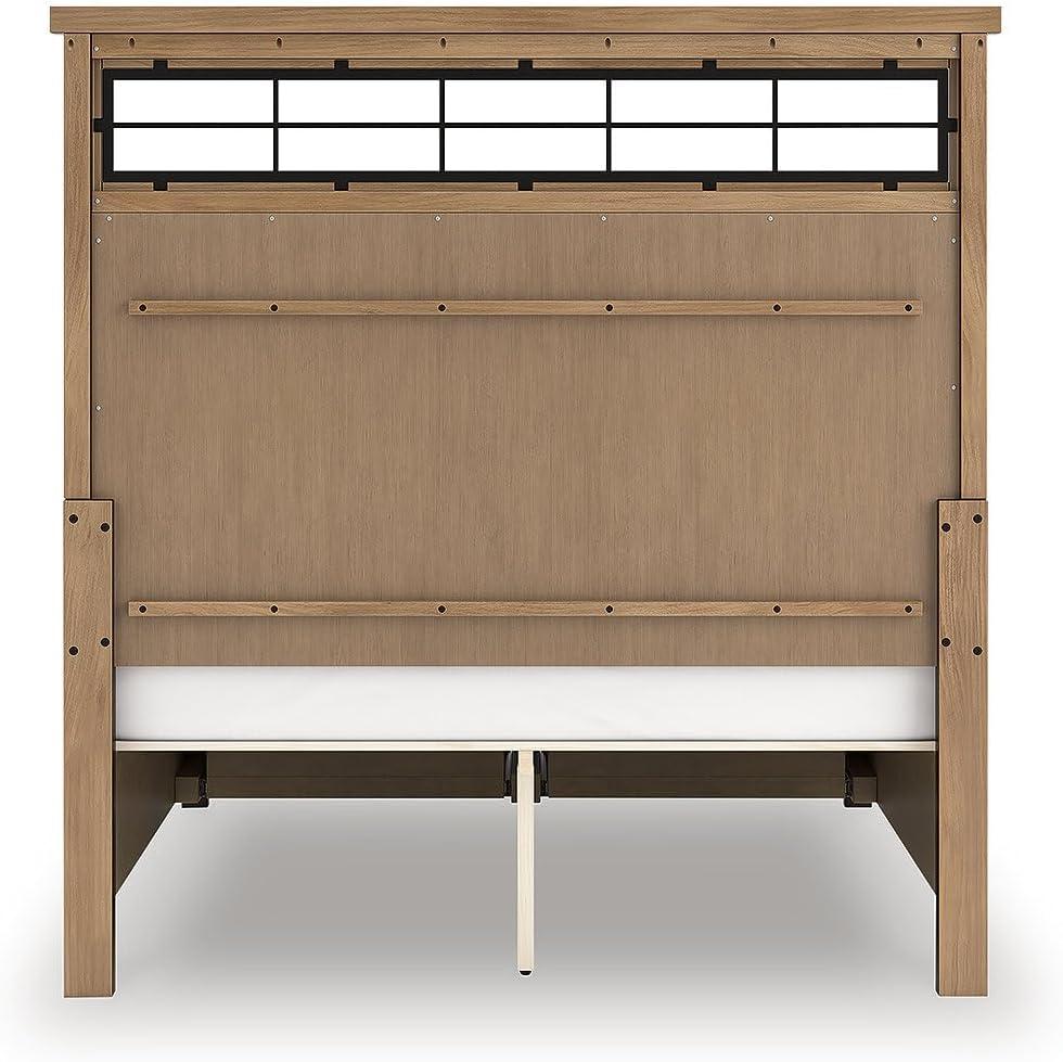 imageSignature Design by Ashley Taffenbrook King Platform Bed Frame with Headboard 2 Drawer Storage Hardwood Solids Mango Veneer MDF Rich Brown Finish Casual BedroomMedium Brown