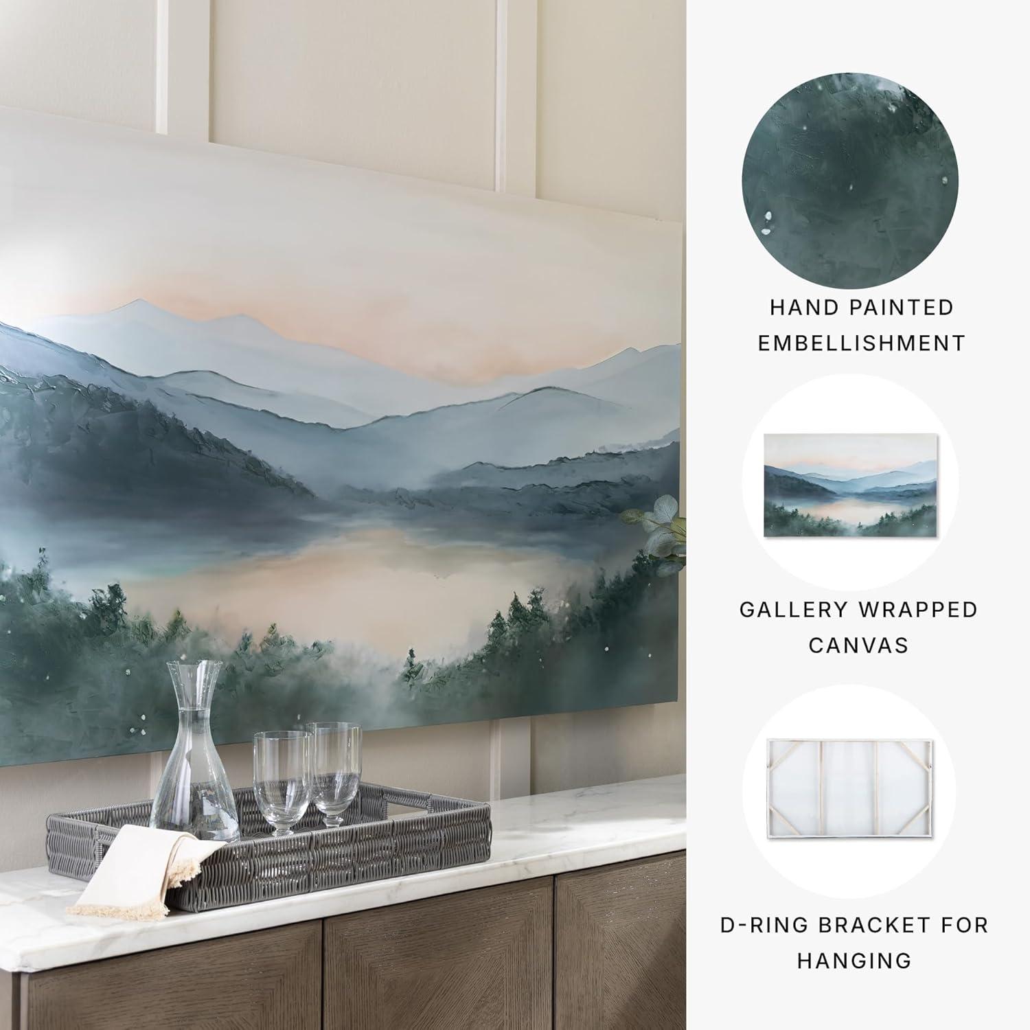 imageSignature Design by Ashley Vernmont Modern Landscape Wall Art 60 x 36 Inches Blue amp Green