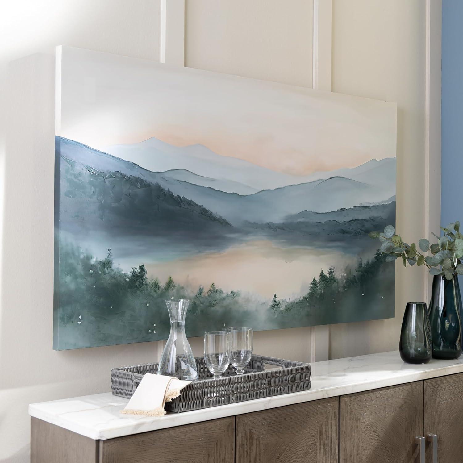 imageSignature Design by Ashley Vernmont Modern Landscape Wall Art 60 x 36 Inches Blue amp Green