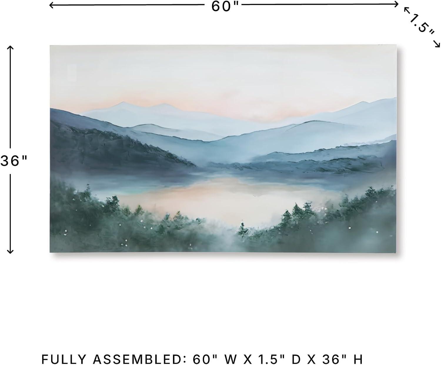imageSignature Design by Ashley Vernmont Modern Landscape Wall Art 60 x 36 Inches Blue amp Green