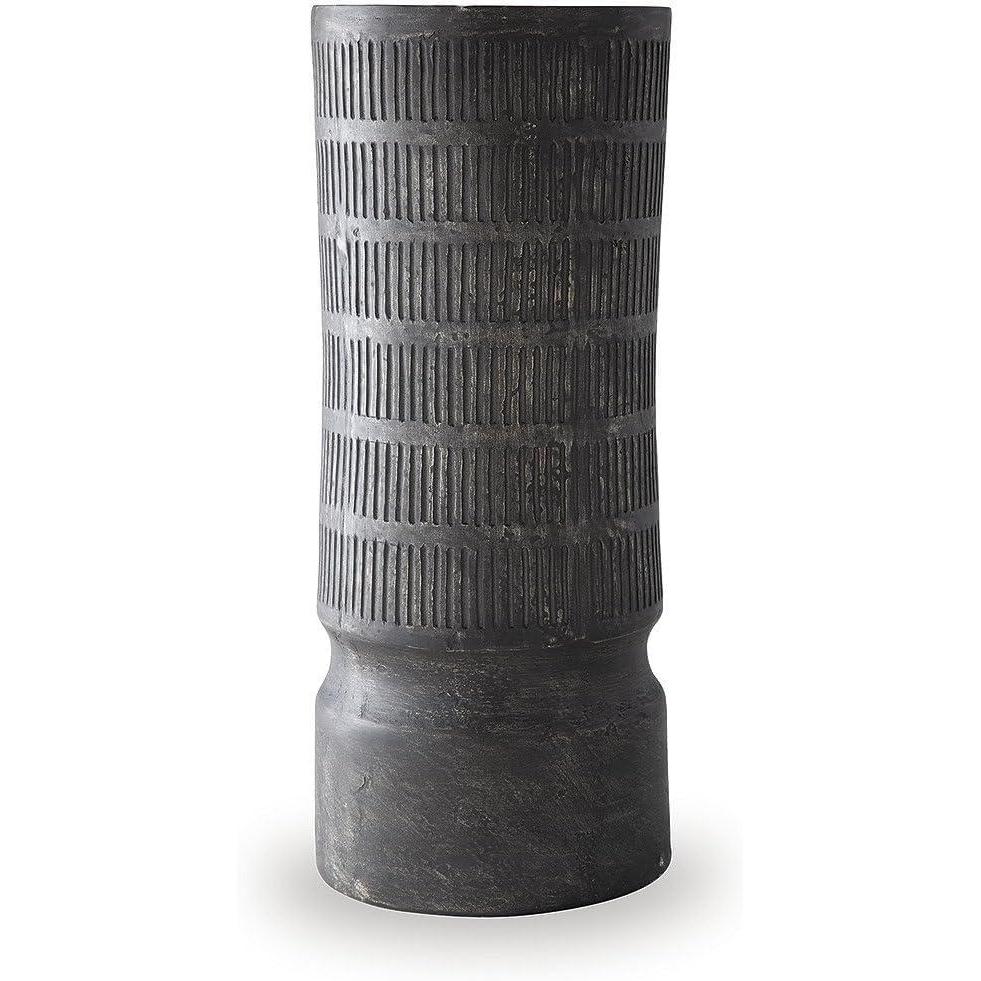 imageSignature Design by Ashley Beninworth Vase Paper Composite Decor with Antiqued Black Finish for Faux Florals and Dried Arrangements 2125 H Tabletop Accent