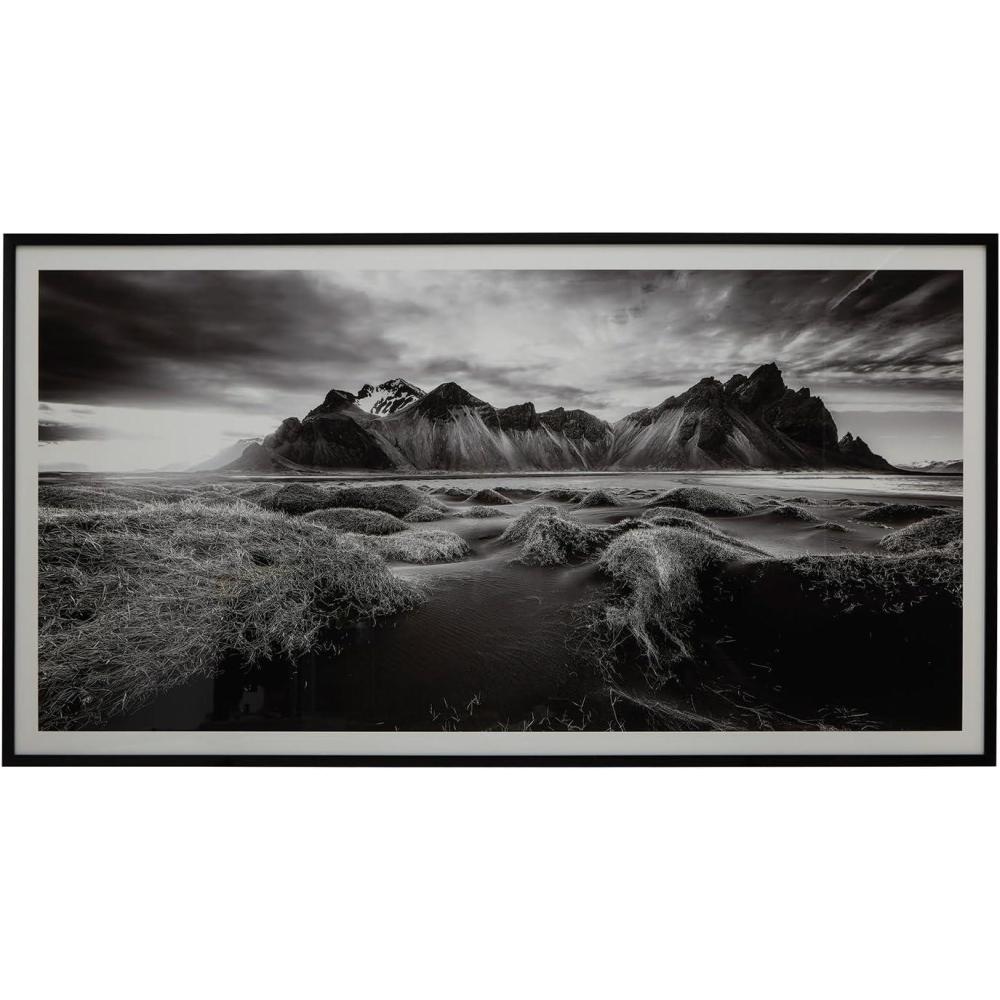 imageSignature Design by Ashley Delstone Contemporary Rectangular Landscape Framed Print Wall Art 87 x 46 Inches Black amp White