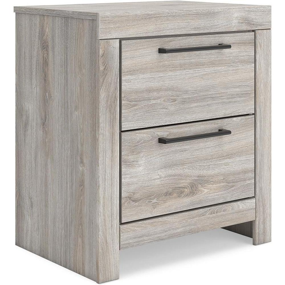 imageSignature Design by Ashley Ryderton Casual 2Drawer Nightstand Light GrayLight Gray