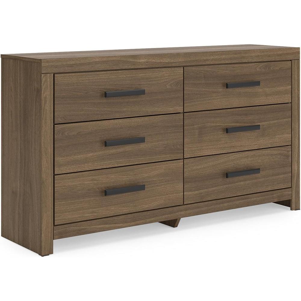imageSignature Design by Ashley Ryderton Casual 6Drawer Dresser with Safety Stop Light GrayWarm Brown