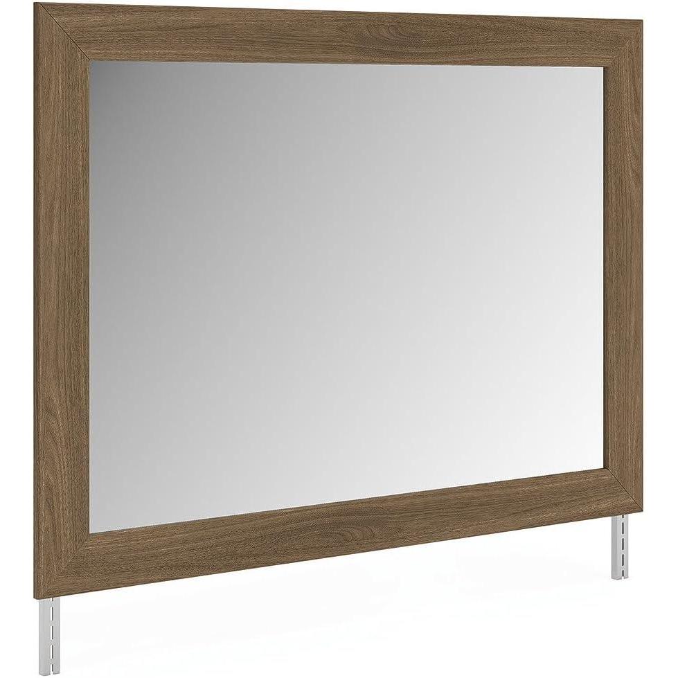 imageSignature Design by Ashley Ryderton Casual Bedroom Mirror with Thick Frame Dark Brown
