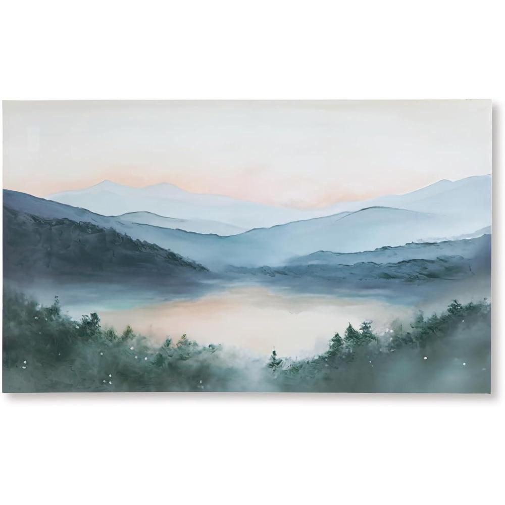 imageSignature Design by Ashley Vernmont Modern Landscape Wall Art 60 x 36 Inches Blue amp Green