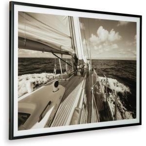 Signature Design by Ashley Arlanford Coastal Printed Wall Art, 63 × 47 Inches, Light Brown & White