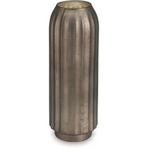 Signature Design by Ashley Briarcott Casual Indoor 18″ Mercury Glass Tabletop Vase with Wide Mouth, Dark Brown(Dark Brown)