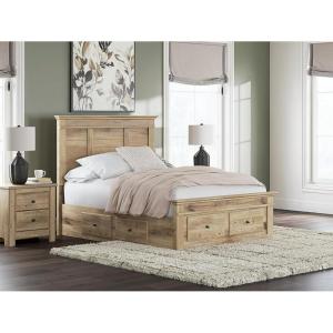Signature Design by Ashley Fenderport Full Bedframe with Headboard, Panel Platform Bed with 6 Storage Drawers, Casual Cottage Bedroom Furniture for Everyday Use, Natural Brown