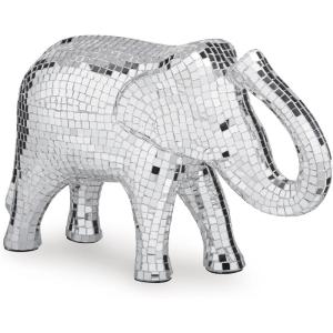 Signature Design by Ashley Hallmont Contemporary Hand Crafted Elephant Sculpture, Metallic