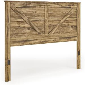 Signature Design by Ashley Hastiport Rustic Crossbuck Panel Headboard, King, Light Brown