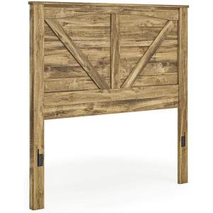 Signature Design by Ashley Hastiport Rustic Crossbuck Panel Headboard, Queen, Light Brown